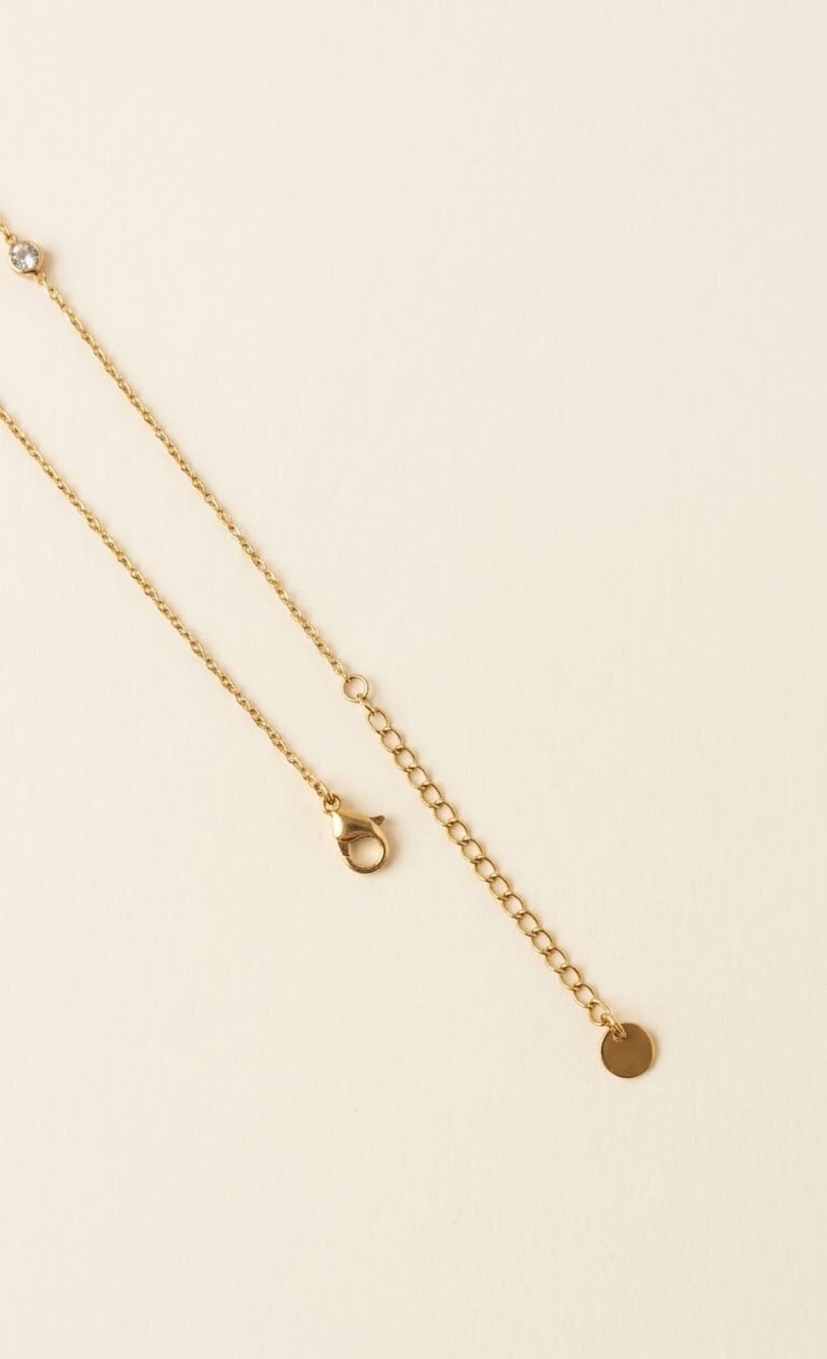 Gold-tone maple leaf waist chain with crystal accents - view 3